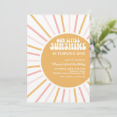 boho onze kleine sunshine verjaardagsuitnodiging kaart (Staand voorkant)