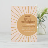 boho onze kleine zon verjaardag kaart (Staand voorkant)