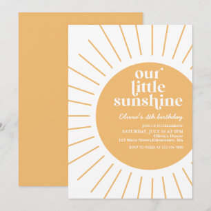 boho onze kleine zon verjaardag kaart