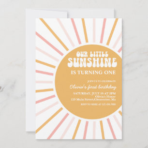 boho onze kleine zon verjaardagsuitnodiging kaart