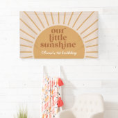 Boho Onze Kleine Zonneschijn 1e verjaardag Spandoek (Insitu)