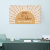 Boho Onze Kleine Zonneschijn 1e verjaardag Spandoek (Beurs)