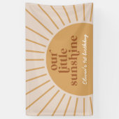 Boho Onze Kleine Zonneschijn 1e verjaardag Spandoek (Verticaal)