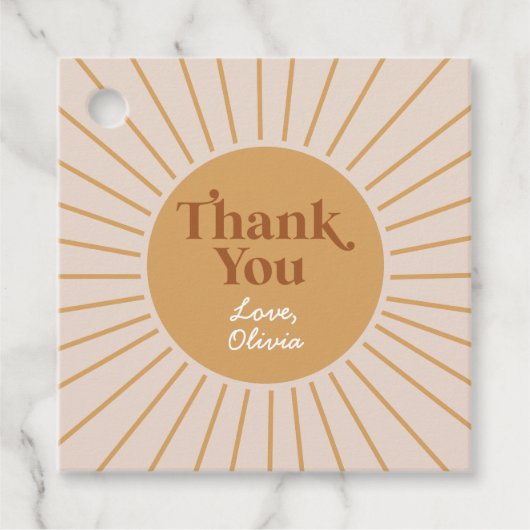 Boho onze kleine zonneschijn dank je bedankjes labels (Voorkant)