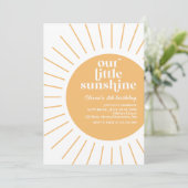 boho onze kleine zonnige verjaardag kaart (Staand voorkant)