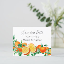 Boho Oranje Blossom Save the Date Briefkaart