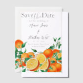 Boho Oranje Blossom Save the Date Vellum Uitnodigingen (Offset)
