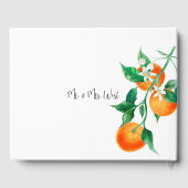 Boho Oranje Blossom Wedding Gastenboek (Achterkant)