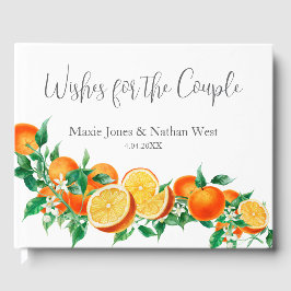 Boho Oranje Blossom Wedding Gastenboek