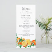 Boho Oranje Blossom Wedding Menu (Staand voorkant)