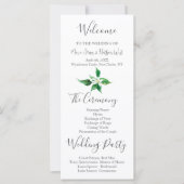 Boho Oranje Blossom Wedding Programma (Voorkant)