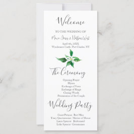 Boho Oranje Blossom Wedding Programma