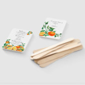 Boho Oranje Blossom Wedding Programma Handwaaier (Niet-gemonteerd)