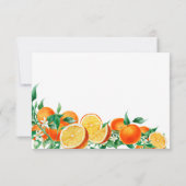 Boho Oranje Blossom Wedding RSVP Kaartje (Achterkant)