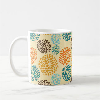 Boho Oranje Bruine Retro Polka Dots Kleurrijk Koffiemok