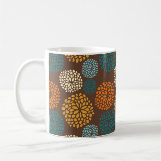 Boho Oranje Bruine Retro Polka Dots Kleurrijk Koffiemok