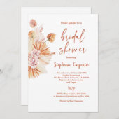 Boho Oranje Burnt terracotta Vrijgezellenfeest Kaart (Voorkant / Achterkant)