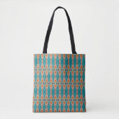 Boho oranje en turquoise door volksstammen geïnspi tote bag (Voorkant)