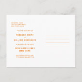 Boho Oranje Foto Wedding Save the Date Invitation Briefkaart (Achterkant)