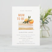 Boho Oranje Fruit Cake Baby shower Invite Bedankkaart (Staand voorkant)