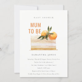 Boho Oranje Fruit Cake Baby shower Invite Bedankkaart