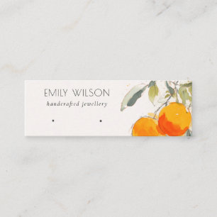 Boho Oranje Fruitige Waterverf Oorbel Hoop Display Mini Visitekaartje