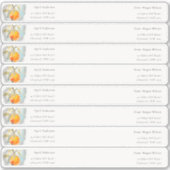 Boho Oranje gastenwrap rond adreslabel Sticker (Voorkant)