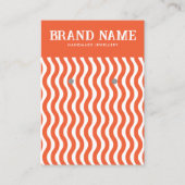 Boho  oranje golf Oorbellen Display Kaart Visitekaartje (Voorkant)