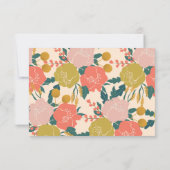 Boho Oranje Groen Botanisch Aangepast Vrijgezellen Bedankkaart (Achterkant)