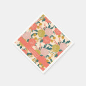 Boho Oranje Groen Botanisch Aangepast Vrijgezellen Servet (Hoek)