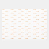 Boho Oranje Hearts Modern Love Valentijnsdag Inpakpapier Vel (Voorkant 3)