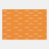 Boho Oranje Hearts Modern Love Valentijnsdag Inpakpapier Vel (Voorkant)