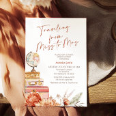 Boho Oranje Herfst Reizen Miss Mrs Vrijgezellenfee Kaart