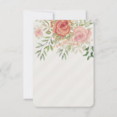 Boho Oranje Lichte en Blush Rozen Waterverf Kaart (Achterkant)