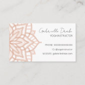  Boho Oranje Mandala Yoga Visitekaartje (Achterkant)