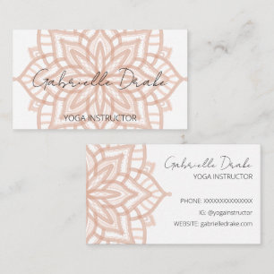  Boho Oranje Mandala Yoga Visitekaartje