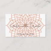  Boho Oranje Mandala Yoga Visitekaartje (Voorkant)