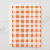 Boho Oranje Pumpkin Birthday Uitnodiging (Achterkant)