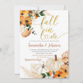 Boho Oranje Pumpkin Engagement Party Kaart (Voorkant)