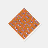 Boho Oranje Roze Jungle Tijgers Servet (Hoek)