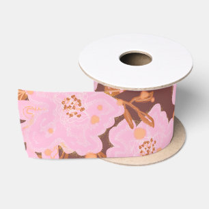 Boho Oranje Rust All Occasion Floral Satijnen Lint