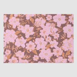 Boho Oranje Rust All Occasion Floral Tissuepapier