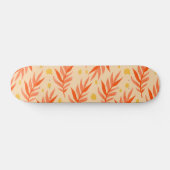 Boho Oranje Tropisch Leidt Oerwoud Plant esthetisc Persoonlijk Skateboard (Horizontaal)