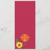 Boho Oranje Trouwmenu Menu (Achterkant)