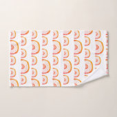 Boho Oranje Waterverf Rainbow-patroon Bad Handdoek (Handdoek)