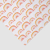 Boho Oranje Waterverf Rainbow-patroon Tissuepapier (Detail)