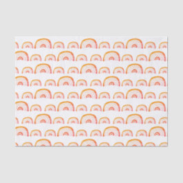 Boho oranje waterverf regenboog patroon tissuepapier