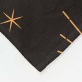 Boho oranje zon en maan patroon fleece deken (Hoek)