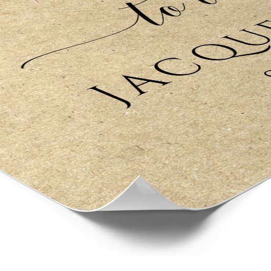 BOHO Orchid Floral Palm Greenery Welcome Weddensch Poster (Hoek)