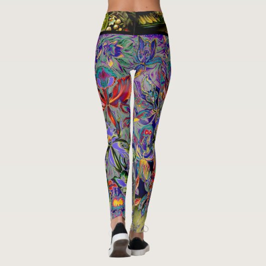 Boho Orchid Flower Leggings (Achterkant)
